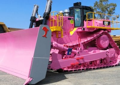 Jason Fisher Painting Mandurah | Peel Region Painting | Industrial Painting | Dozer Painting | Breast Cancer Awareness